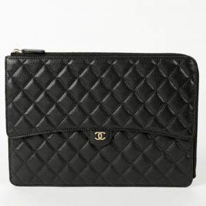 Pre Owned Chanel Caviar Skin Flap Clutch