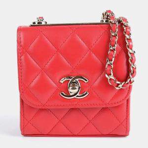 Chanel Mini Red Lambskin Trendy CC Crossbag