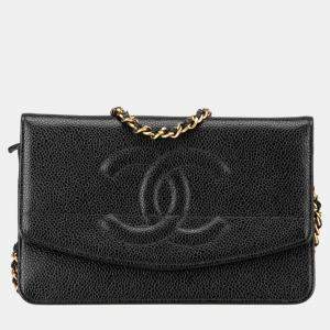 Chanel Black CC Caviar Wallet on Chain