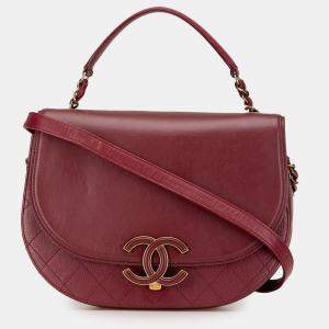 Chanel Red Medium Calfskin Coco Curve Flap