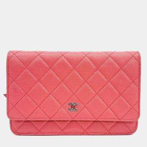 Chanel Pink Leather Woc Mini Crossbody Bag
