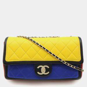 Chanel Multicolor Leather Mondrian Chain Shoulder Bag