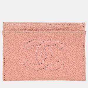 Chanel Pink Calfskin Card Case