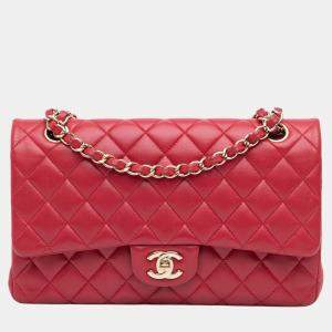 Chanel Pink Medium Classic Lambskin Double Flap