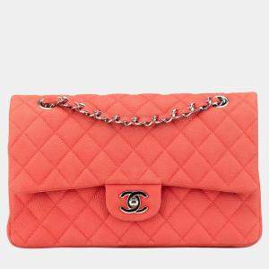 Chanel Pink Medium Classic Caviar Double Flap Bag