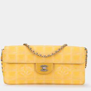 Chanel Yellow New Travel Line Nylon East West Flap