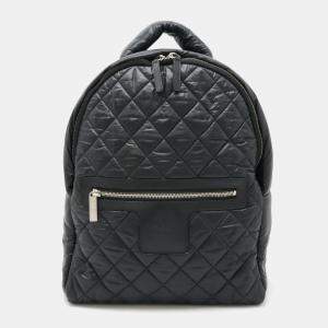 Chanel Black Nylon and Leather Cococoon Quilted Backpack