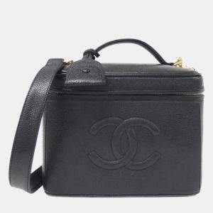 Pre Owned  Chanel Black Caviar Leather Handbag