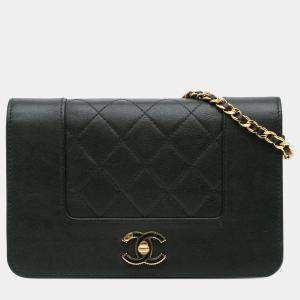 Chanel Black Quilted Lambskin Mademoiselle Wallet on Chain