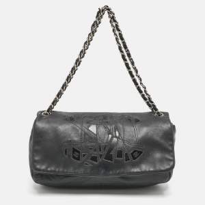 Chanel Black Leather CC Mosaic Flap Shoulder Bag