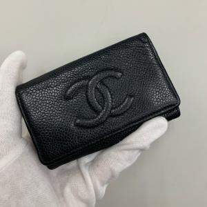 Chanel Black Caviar Key Holder