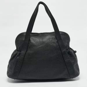 Chanel Black 31 Rue Cambon Embossed Leather Large Satchel