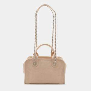 Chanel Caviar Leather Deauville Bowling Handbag 
