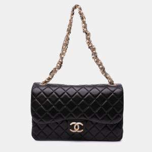Chanel Black Medium Quilted Lambskin Westminster Pearl Flap Bag