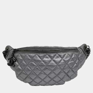 Chanel Grey Leather Hip Sack bag