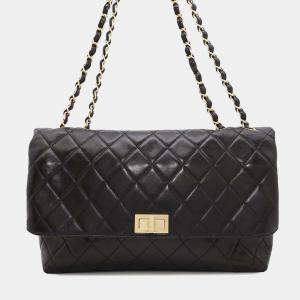 Chanel Black Lambskin 2.55 Chain Shoulder Bag