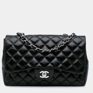 Chanel Black Jumbo Classic Lambskin Single Flap