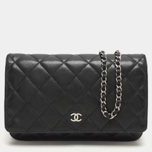 Chanel Black Quilted Leather WOC Bag