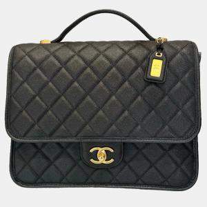 Chanel Black Caviar Leather Backpack