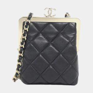 Chanel Lambskin Chain Clutch