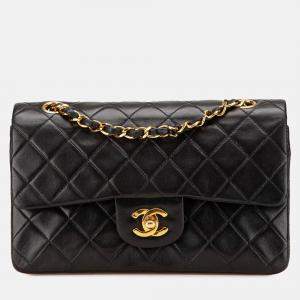 Chanel Black Small Classic Lambskin Double Flap