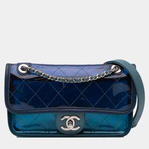 Chanel Blue Small PVC and Lambskin Coco Splash Flap