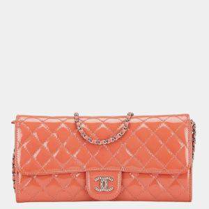 Chanel Patent Leather Coco Mark Brilliant Wallet On Chain  
