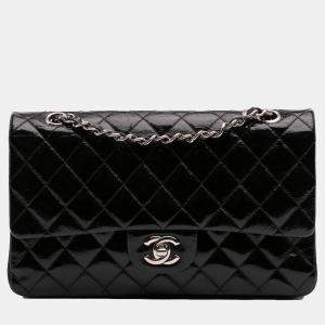Chanel Black Medium Classic Patent Double Flap