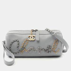 CHANEL Shoulder Bag Gray
