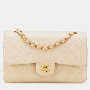 Chanel Brown Medium Classic Lambskin Double Flap