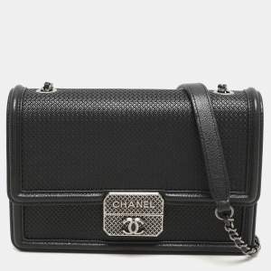 Chanel Black Leather Micro Retro Crossbody Bag