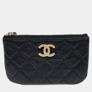 Chanel Black Caviar Leather mini pouch
