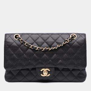 Chanel Black Medium Classic Caviar Double Flap
