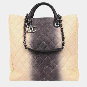 Chanel Bicolour Calfskin Chain Tote Bag