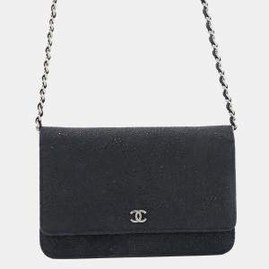 Chanel Lace Leather Wallet on Chain 