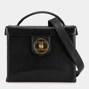 Chanel Black CC Caviar Vanity Case