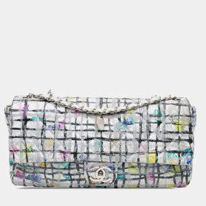 Chanel Multicolor Medium Calfskin Hand Painted Graffiti Flap