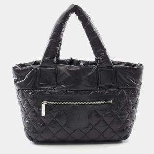Chanel Black Reversible Nylon Coco Cocoon Small Tote Bag 