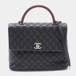 Chanel Caviar Leather Matelasse Coco Handle Top Handle Bag
