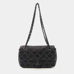 Chanel Black Leather Chain Shoulder Bag