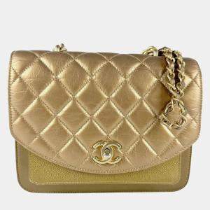 Chanel Gold Leather Shoulder Bag
