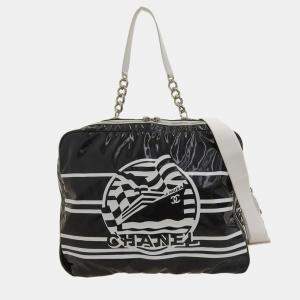 Pre Owned Chanel Black Patent Leather 2019 La Pausa Bay Camera Case