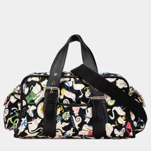 Chanel Black Multicolor Canvas Baby Animals Diaper Bag