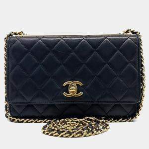 Chanel Black Leather Trendy CC WOC Mini Crossbody Bag
