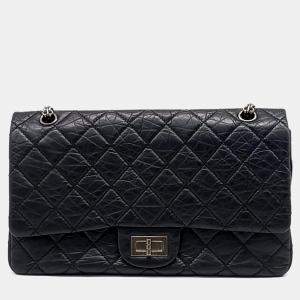 Chanel Black Leather Vintage 2.55 Bag 32