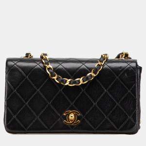 Chanel Black Mini CC Quilted Lambskin Full Flap