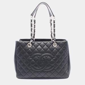 Chanel Black Leather Grand Shopping Tote Bag