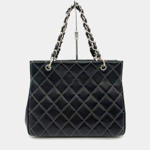 Chanel Black Lambskin Shopper Tote Bag