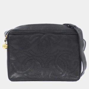 Pre Owned Chanel Grained Calfskin Shoulder Bags