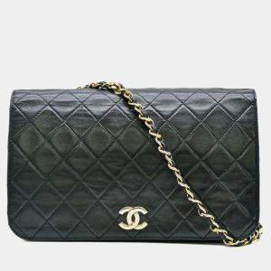 Chanel Black Leather Chain Shoulder Bag